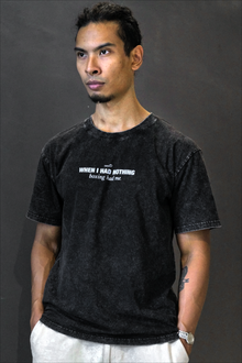 Discipline Acid Wash Black Tee