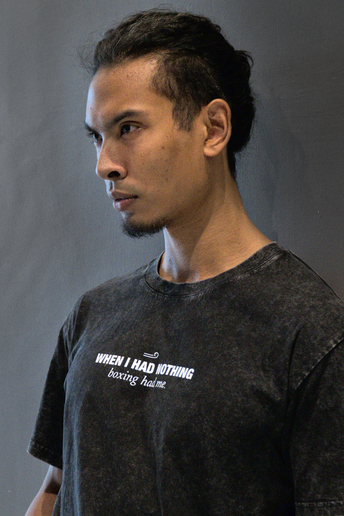 Discipline Acid Wash Black Tee